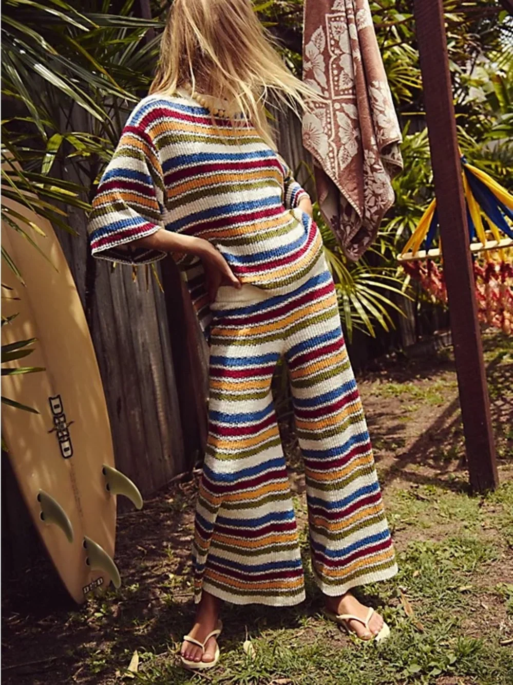 Free People Free-Est Rainbow Combo Knit Pants